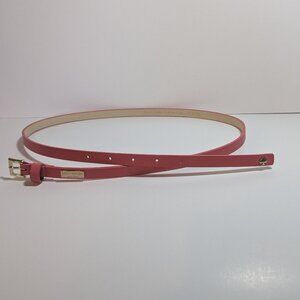 KATE SPADE NEW YORK Women's Skinny Leather Pink Belt, Large